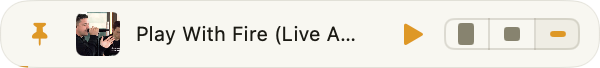 The pinned widget at Mini size